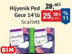 SCARLETT HİJYENİK PED GECE 14’LÜ SCARLETT HİJYENİK PED GECE 14’LÜ